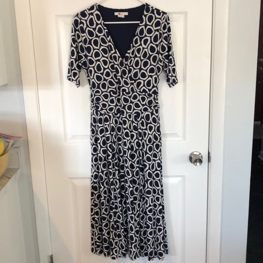 Boden Navy Blue and White Dress Size US 8 or UK12